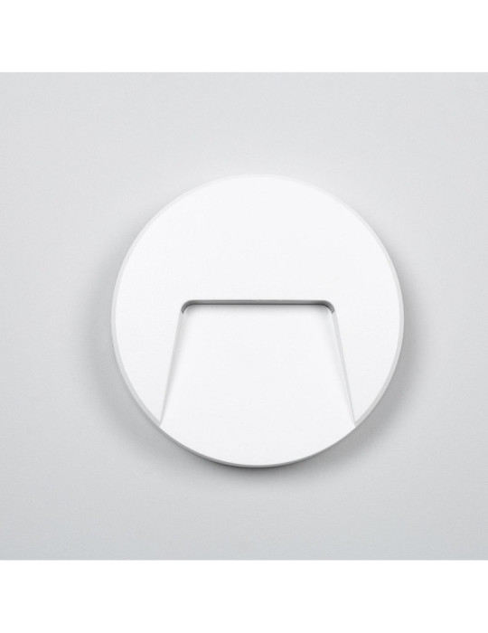 Balise LED Extérieure 3W En Saillie au Mur Ronde Nilsa Blanche