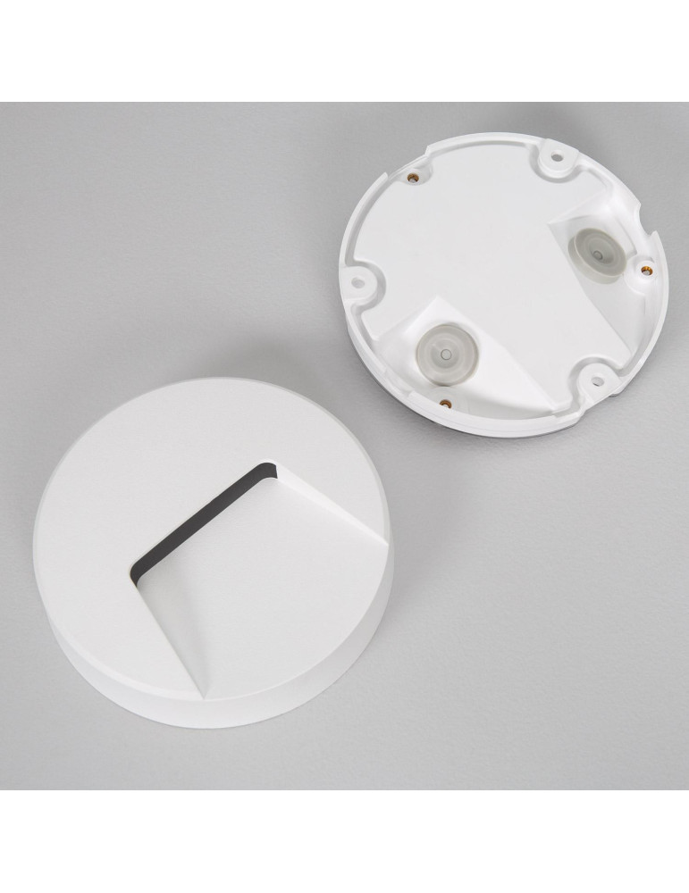 Balise LED Extérieure 3W En Saillie au Mur Ronde Nilsa Blanche