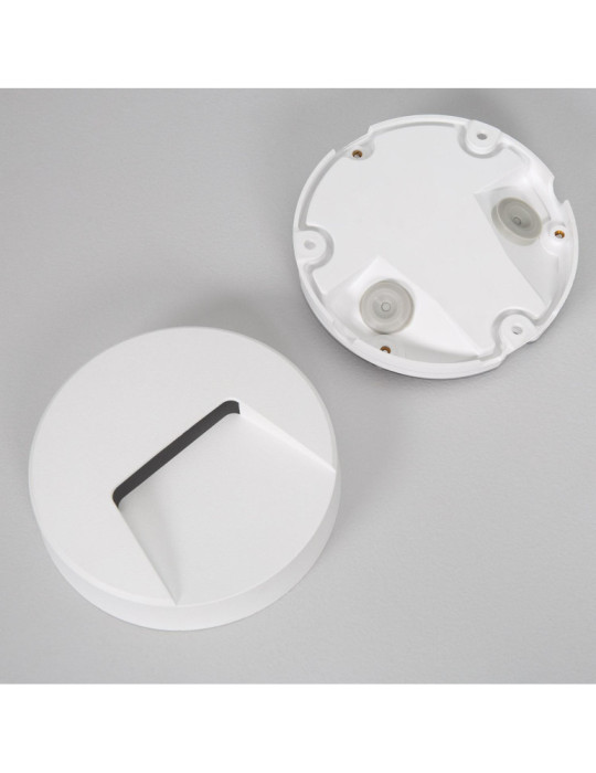 Balise LED Extérieure 3W En Saillie au Mur Ronde Nilsa Blanche