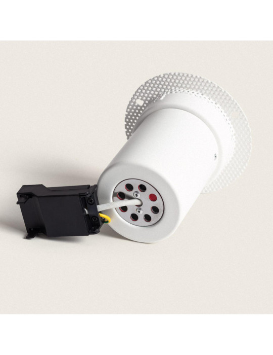 Colerette Downlight Ronde Intégration Plâtre/Placo pour Ampoule LED GU10 Coupe Ø 90 mm Trimless Ajustable