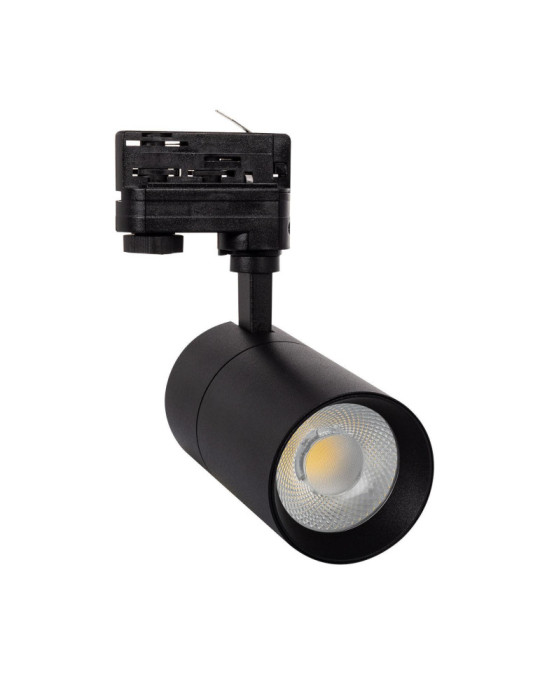 Spot LED sur Rail Triphasé 20W Mallet Dimmable Noir