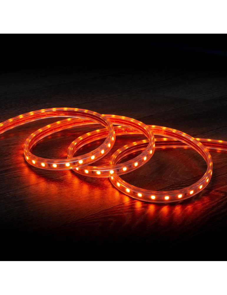 Ruban LED 220V AC 60LED/m RGB IP65 sur Mesure Largeur 16mm Coupe tous les 100cm