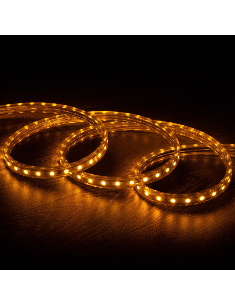 Ruban LED 220V AC 60LED/m RGB IP65 sur Mesure Largeur 16mm Coupe tous les 100cm