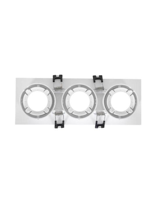 Spot Downlight Carré Inclinable GU10 6W Coupe 75x235mm PC