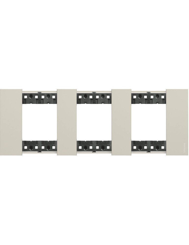 Platine de Finition 2 x 3 Modules BTicino Living Now KA4802M3K_