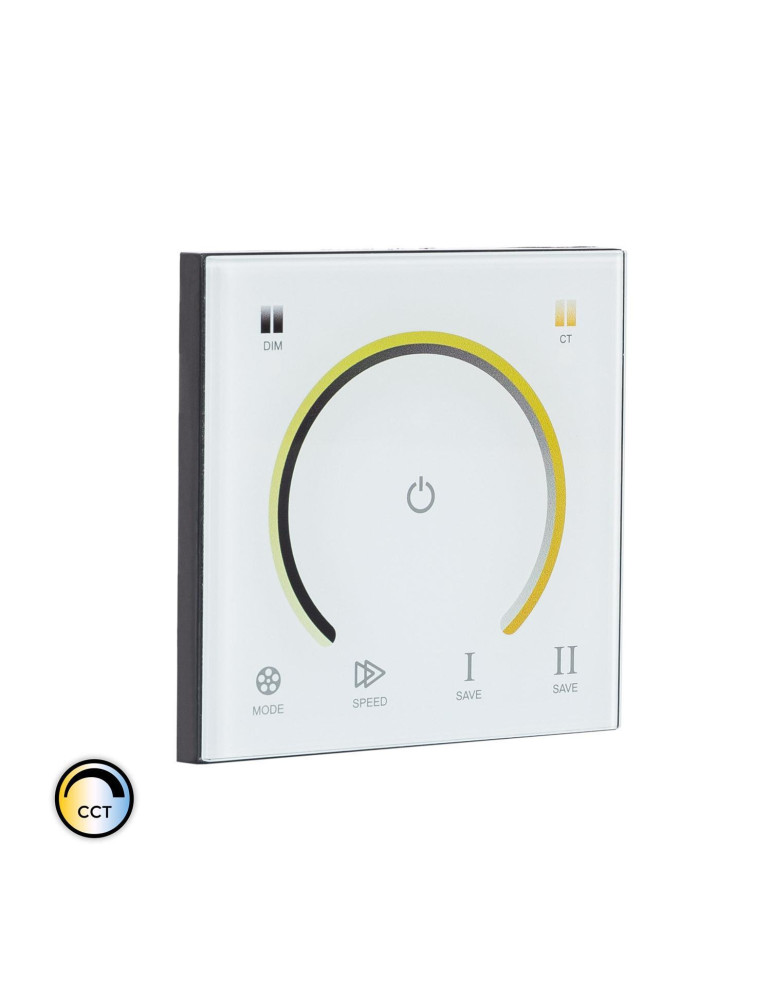 Contrôleur Variateur mural tactile pour Rubans LED CCT 12/24V DC