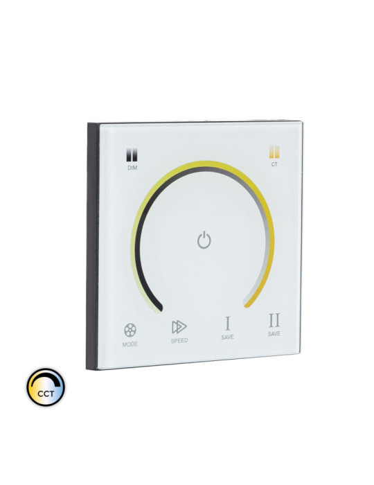 Contrôleur Variateur mural tactile pour Rubans LED CCT 12/24V DC