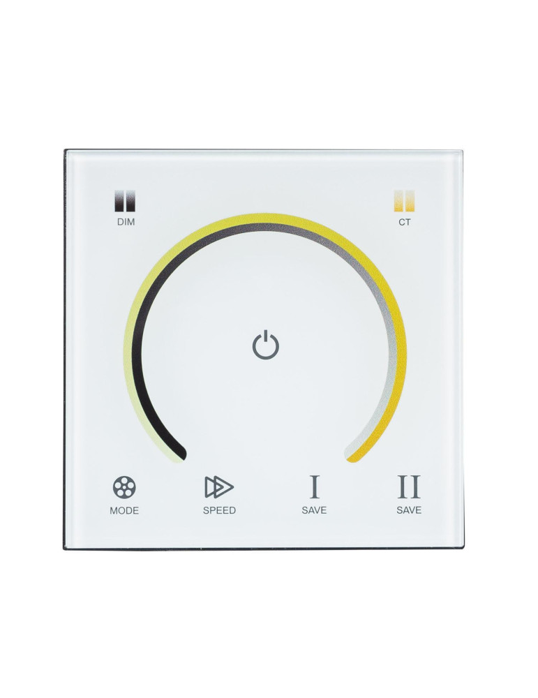 Contrôleur Variateur mural tactile pour Rubans LED CCT 12/24V DC