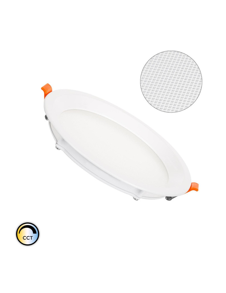 Dalle LED 16W Ronde CCT Microprismatique LIFUD Coupe Ø 150 mm Dalle LED 16W Ronde CCT Microprismatique LIFUD Coupe Ø 150 mm