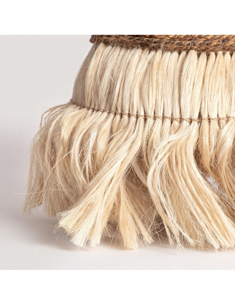 Abat-jour Suspension Rotin et Ramie Kempo Wari ILUZZIA