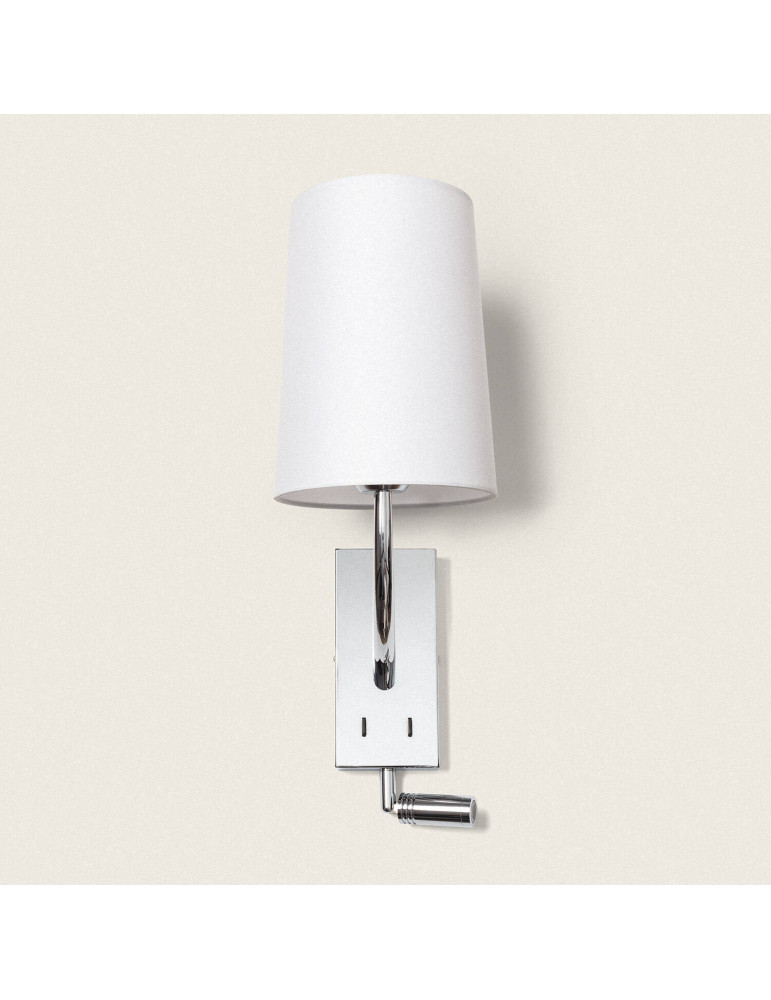 Applique Murale Métal avec Flex LED de Lecture 2.5W Silver-Teylo Conne