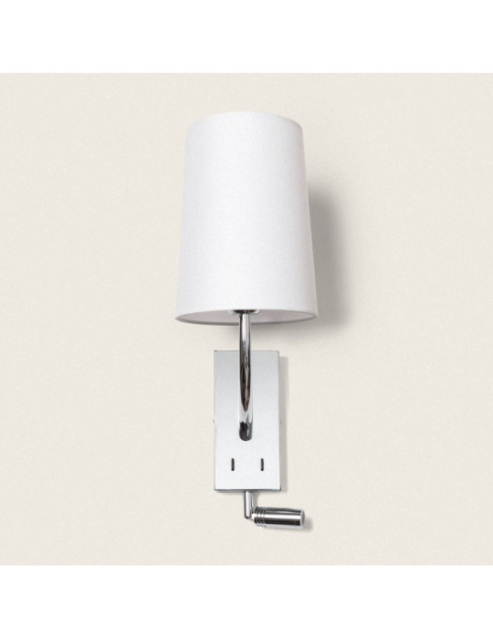 Applique Murale Métal avec Flex LED de Lecture 2.5W Silver-Teylo Conne