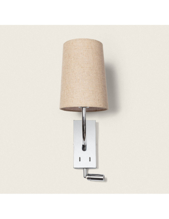 Applique Murale Métal avec Flex LED de Lecture 2.5W Silver-Teylo Conne