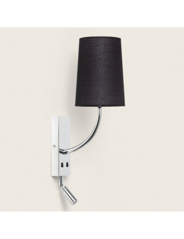 Applique Murale Métal avec Flex LED de Lecture 2.5W Silver-Teylo Conne