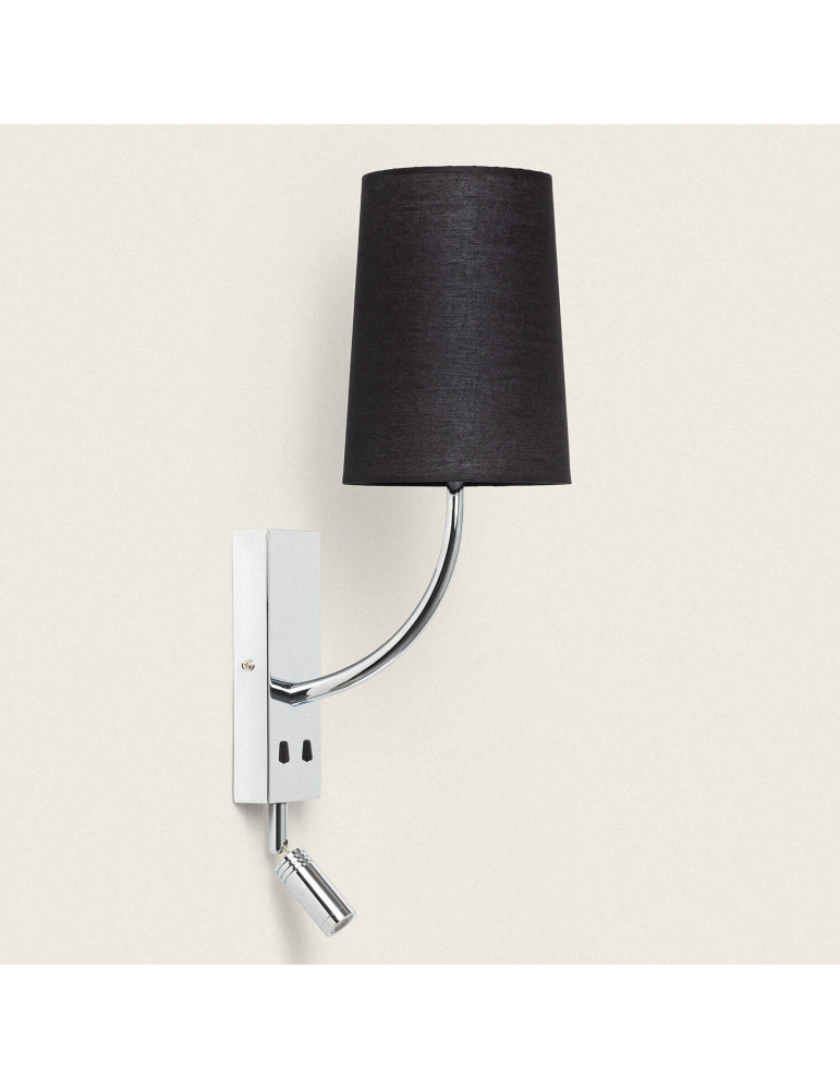 Applique Murale Métal avec Flex LED de Lecture 2.5W Silver-Teylo Conne
