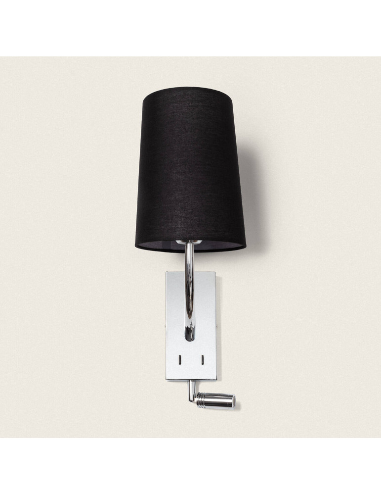 Applique Murale Métal avec Flex LED de Lecture 2.5W Silver-Teylo Conne