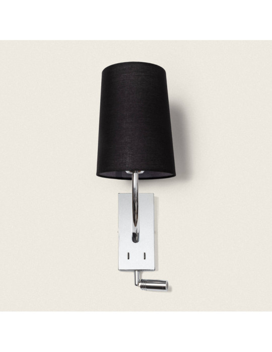 Applique Murale Métal avec Flex LED de Lecture 2.5W Silver-Teylo Conne