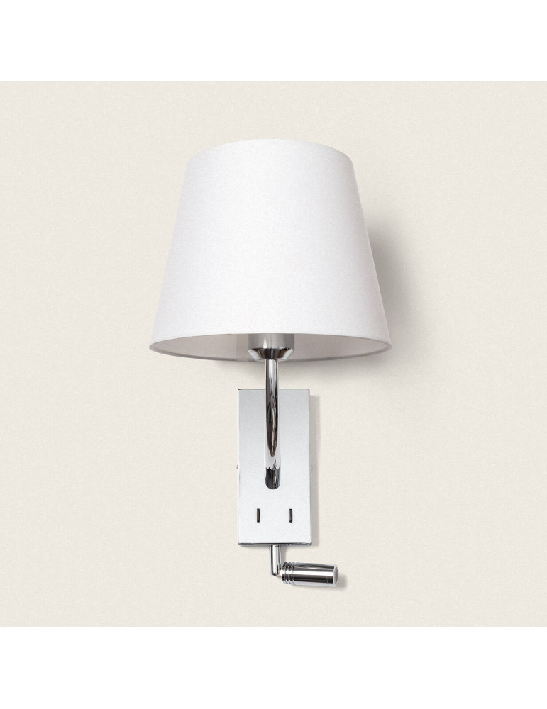 Applique Murale Métal avec Flex LED de Lecture 2.5W Silver-Teylo Conne