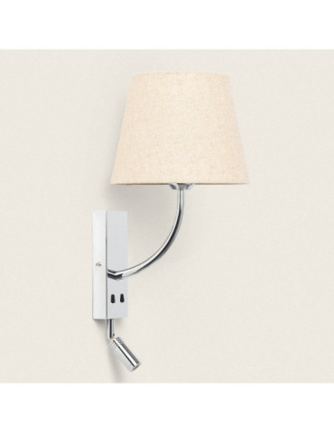 Applique Murale Métal avec Flex LED de Lecture 2.5W Silver-Teylo Conne