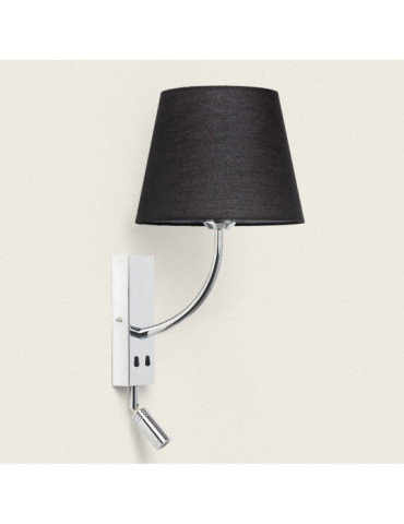 Applique Murale Métal avec Flex LED de Lecture 2.5W Silver-Teylo Conne