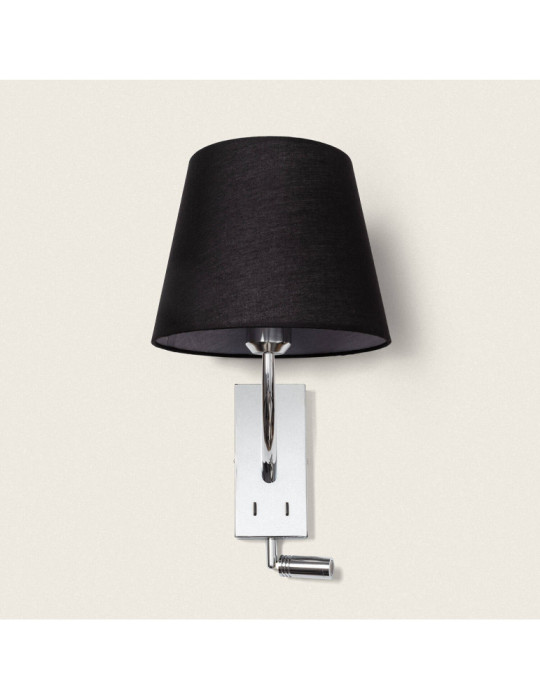 Applique Murale Métal avec Flex LED de Lecture 2.5W Silver-Teylo Conne