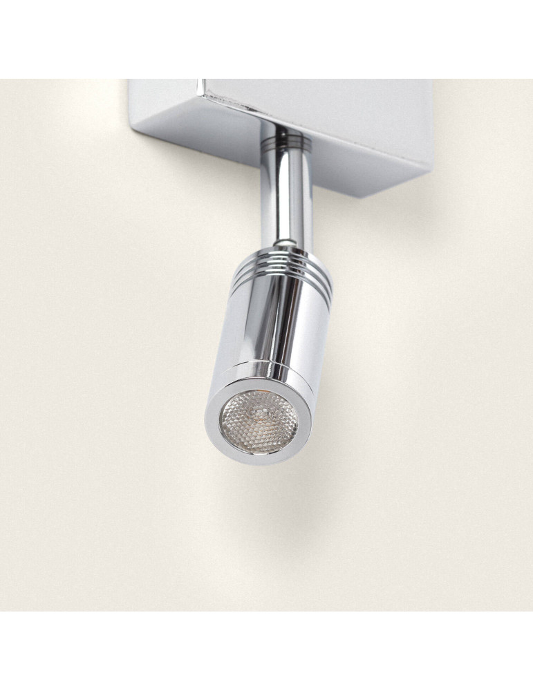 Applique Murale Métal avec Flex LED de Lecture 2.5W Silver-Teylo Conne
