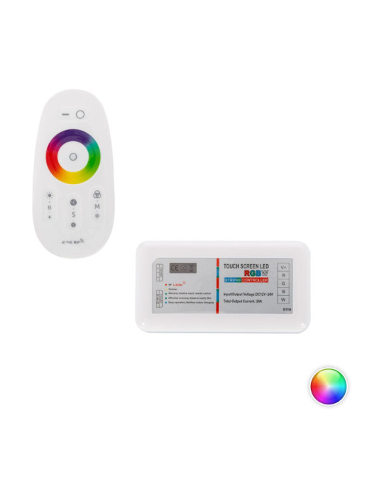 Contrôleur variateur tactil ruban LED RGBW 12/24V DC avec télécommande RF