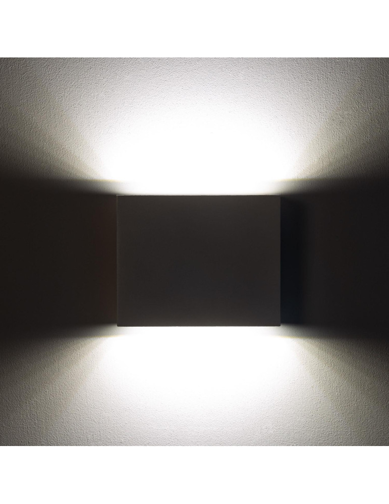 Applique Murale LED Extérieure Kaysa 6W Éclairage Double Face Carrée Blanche