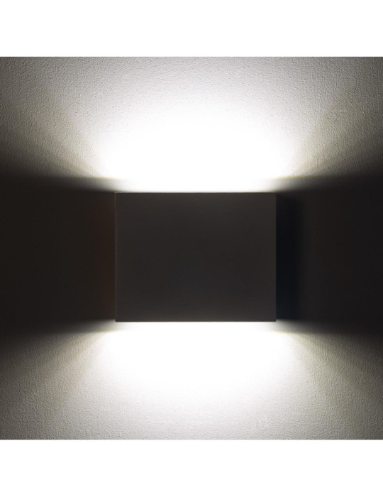 Applique Murale LED Extérieure Kaysa 6W Éclairage Double Face Carrée Blanche