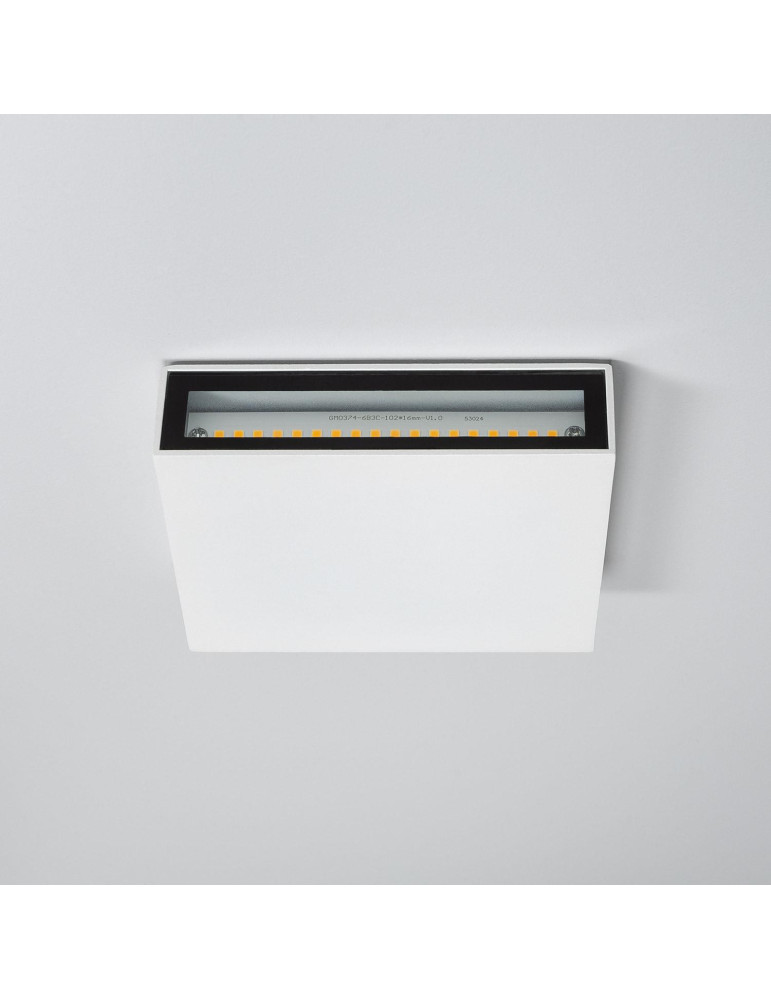 Applique Murale LED Extérieure Kaysa 6W Éclairage Double Face Carrée Blanche