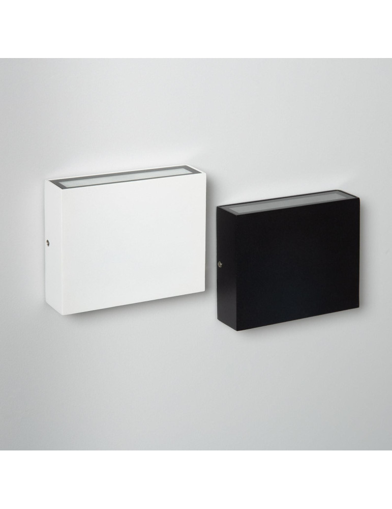 Applique Murale LED Extérieure Kaysa 6W Éclairage Double Face Carrée Blanche