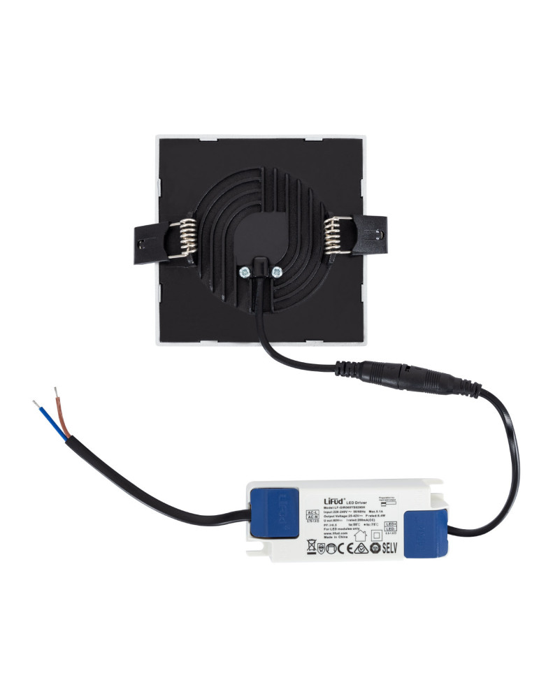 Downlight LED 8W Cuadrado LIFUD Corte 75x75 mm