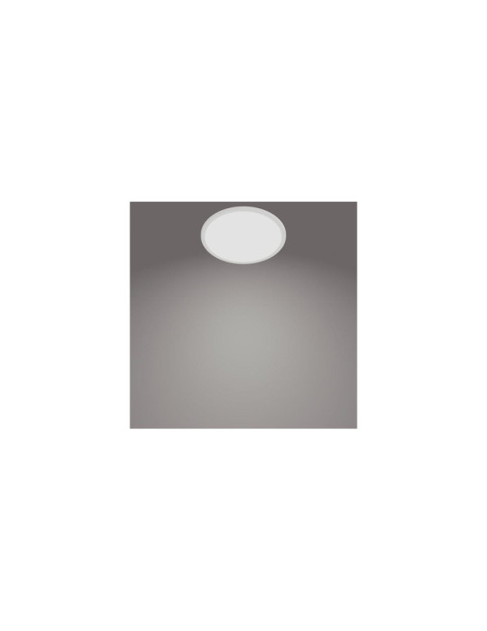 Plafonnier LED PHILIPS Extra-Plat Blanc IP44 15W Variation par Paliers 3 Niveaux CL550