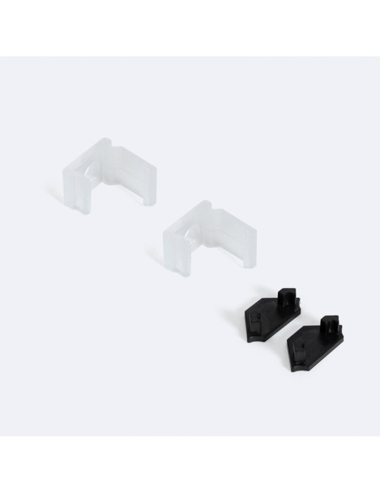 Profilé Aluminium Angle 2m Noir pour Rubans LED  jusqu'à 12mm