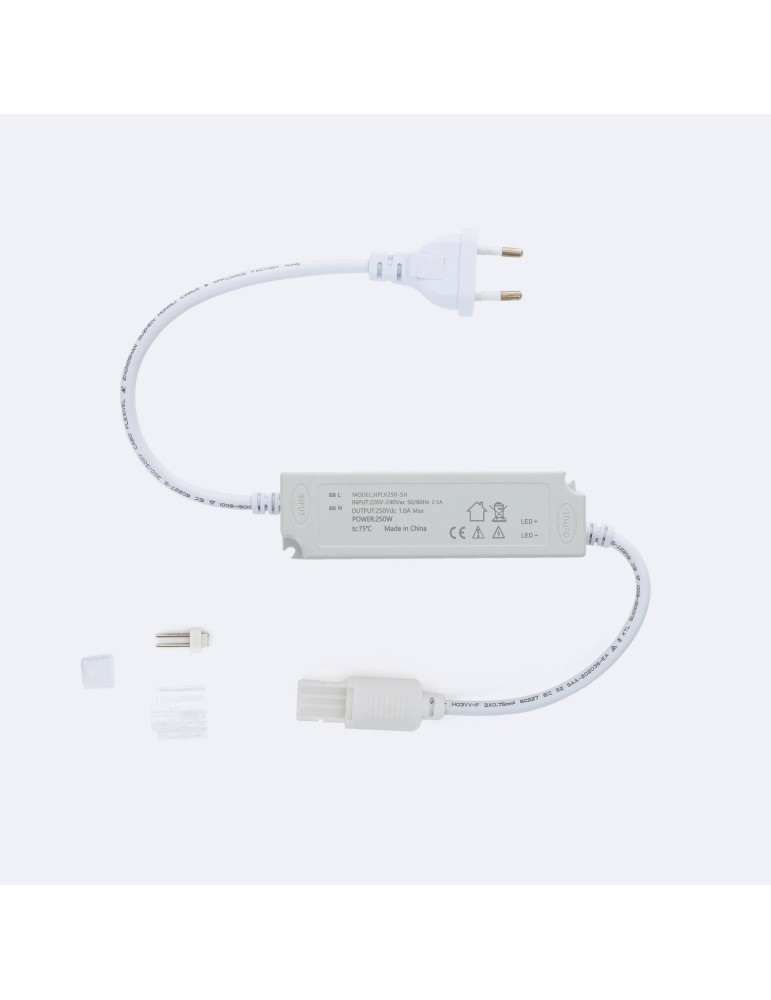 Driver No Flicker pour Ruban LED Auto-Redressement 220V AC SMD IP65 Largeur 12mm