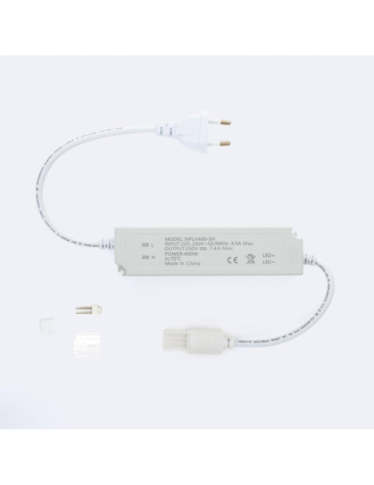 Driver No Flicker pour Ruban LED Auto-Redressement 220V AC SMD IP65 Largeur 12mm