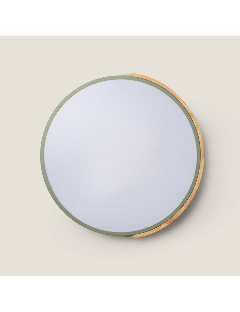 Plafonnier LED Rond Bois 24W CCT Sélectionnable Semi-Dari Ø418 mm