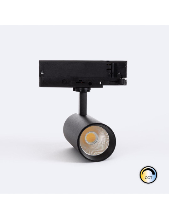 Spot LED sur Rail Triphasé 20W Carlo CCT Noir Spot LED sur Rail Triphasé 20W Carlo CCT Noir