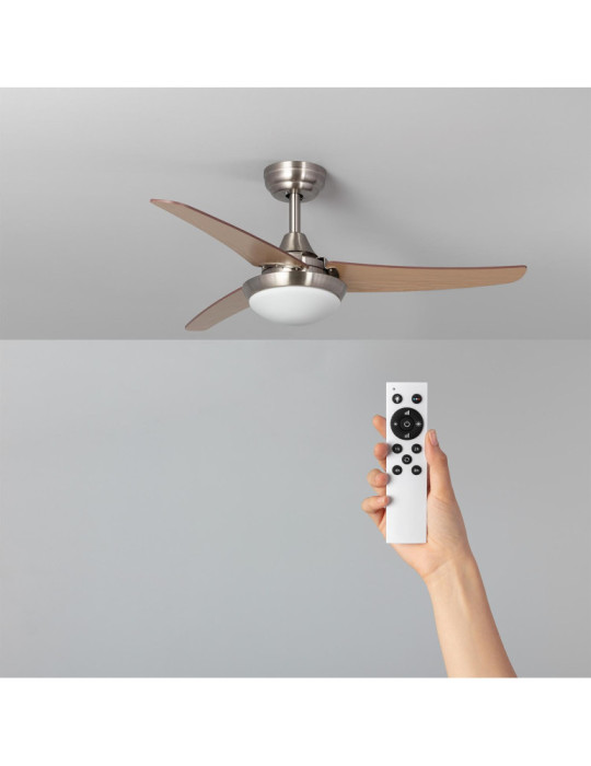 Ventilateur de Plafond Silencieux Neil Bois 107cm Moteur DC