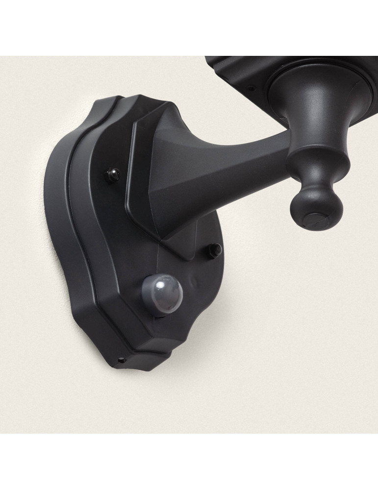 Applique Extérieure Sennen Noire avec Capteur PIR