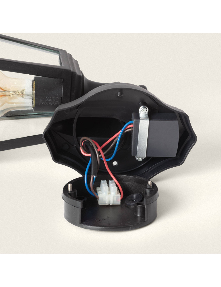 Applique Extérieure Sennen Noire avec Capteur PIR