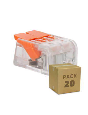 Pack 20 Connecteurs Rapides 2 Entrées pour Câble Électrique 0.08-4mm²