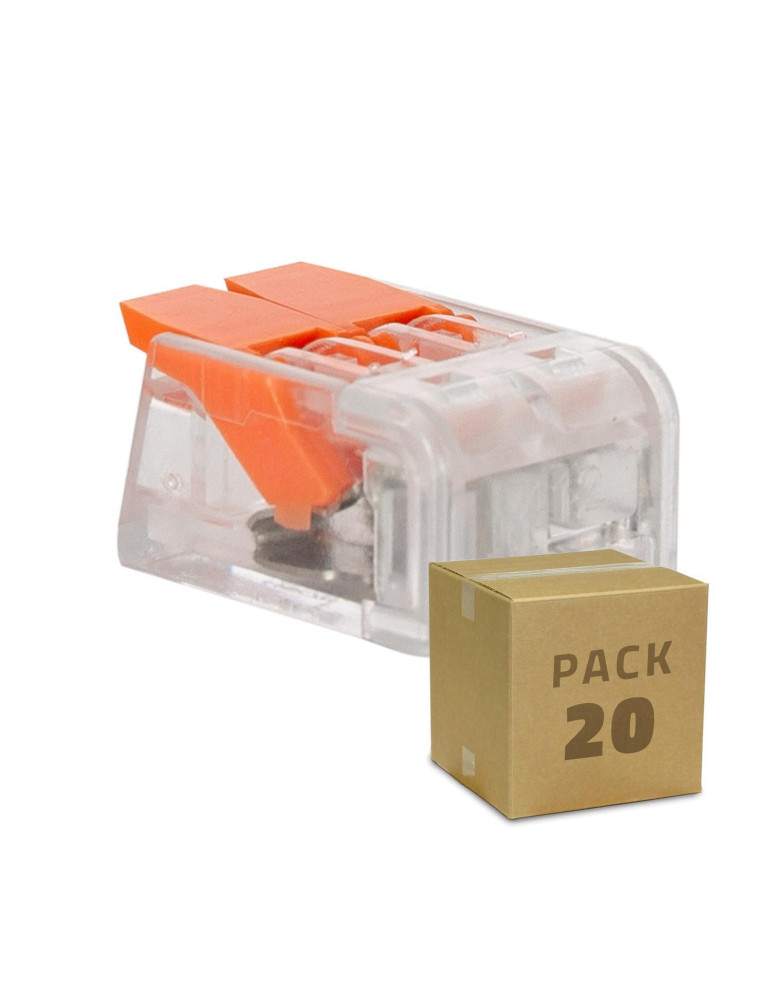 Pack 20 Connecteurs Rapides 2 Entrées pour Câble Électrique 0.08-4mm²