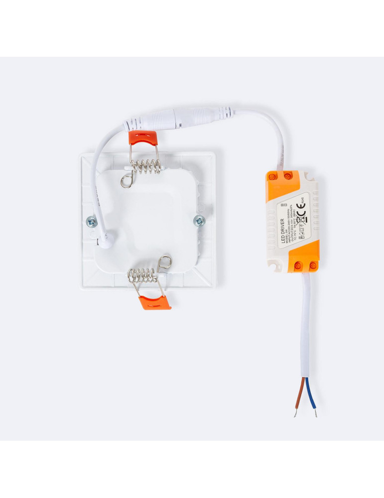 Dalle LED 3W Carrée Extra-Plate Coupe 75x75 mm Pack 2 Unités