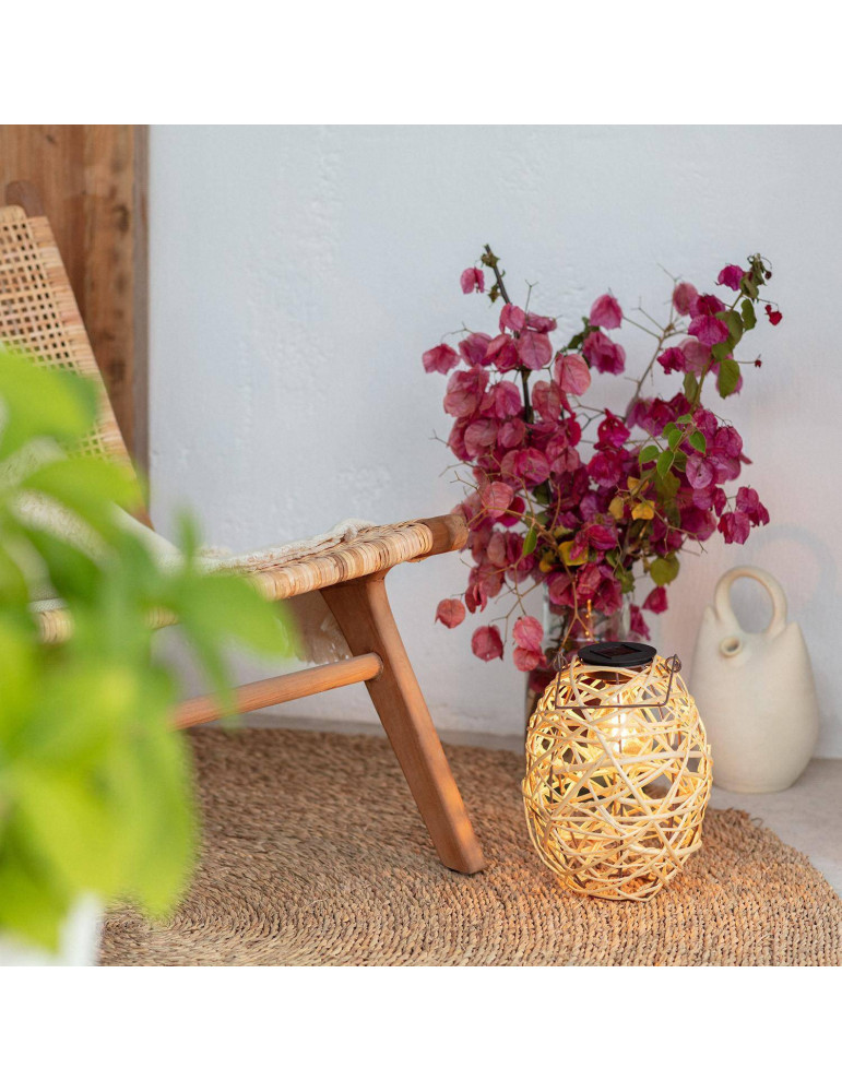 Lampe à Poser LED Extérieure Solaire Rotin Baihar