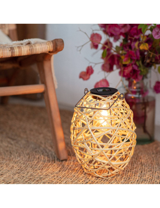 Lampe à Poser LED Extérieure Solaire Rotin Baihar
