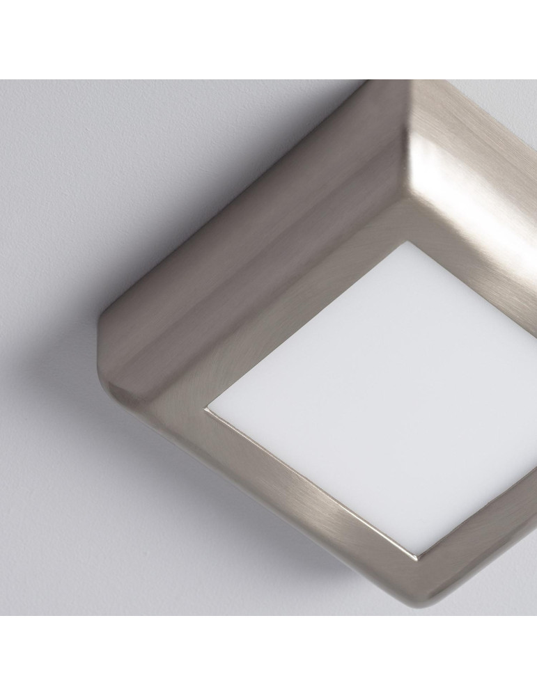 Plafonnier LED Carré Métal Design Silver 6W 120x120mm