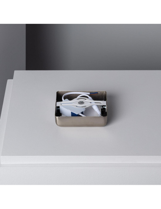 Plafonnier LED Carré Métal Design Silver 6W 120x120mm