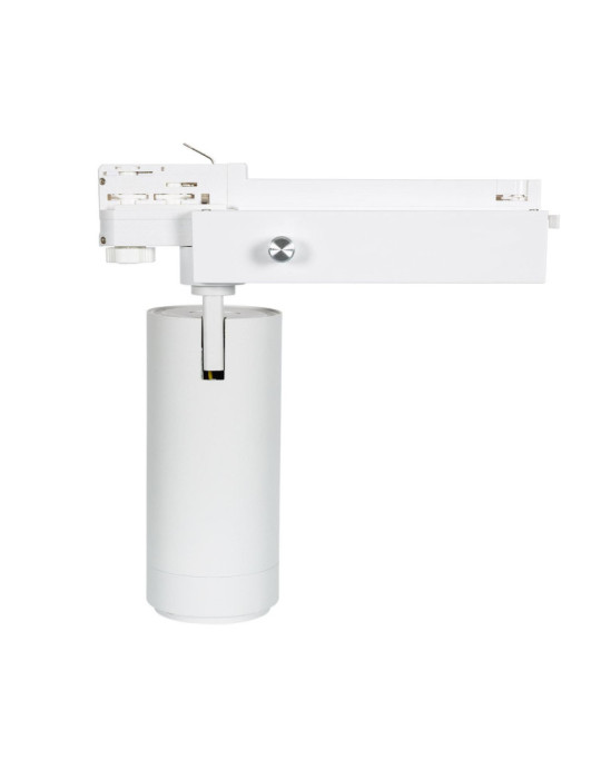 Spot LED sur Rail Triphasé 30W Dimmable Wolf Multiangle 15-60º Blanc