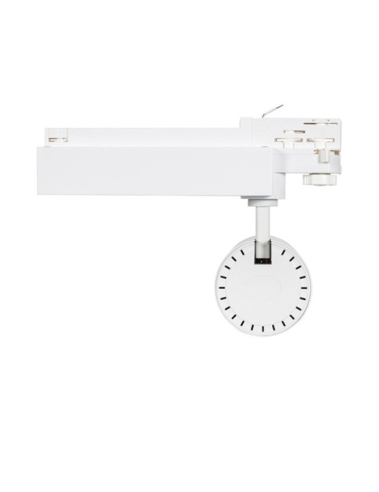 Spot LED sur Rail Triphasé 30W Dimmable Wolf Multiangle 15-60º Blanc